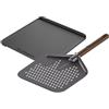 Electrolux E9OOPE01 Set Teglia Pizza in Ghisa con Pala Forata, per Forno fino a 340°C, Pizza Stile Napoletano, Crosta Croccante, Accessorio per Pizza Pane e Dolci, Manico in Legno Rimovibile