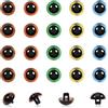 TOAOB THE ONE AND ONLY BABY TOAOB 20 Pezzi 9mm Occhi di Sicurezza per Amigurumis Multicolore Cucito Safety Eyes in Plastica per Pupazzi Bambole Fai da Te Artigianato Creazione