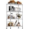 M MZG Scaffalatura Metallica a 4 Ripiani, Portata fino a 454 kg, Scaffale Robusto per Garage, Cantina, Ripostiglio, Dispensa, Cucina, Lavanderia e Ufficio, 35×60×135,8 cm