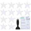 PATIKIL Adesivi Antiscivolo per Vasca 3.86x3.86 Pollici, 12 Pezzi Stelle Marine Adesivi Sicurezza Doccia Pavimento con Raschietto per Vasca Doccia Pavimento Scale, Bianco