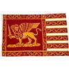 NS BANDIERE SRL NS Bandiere | Bandiera Serenissima Repubblica Venezia San Marco Leone Spada Code Attaccate cm 50x100 Tessuto Nautico 130gr