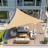 LOVE STORY Vela ombreggiante Triangolare Impermeabile 6x6x6m Tenda a Vela Parasole PES Protección Rayos UV per Esterno, Giardino, Terrazza, Balcone (Sabbia)