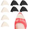 Thinp 4 paia di inserti regolabili per scarpe troppo grandi, solette imbottite regolabili per scarpe di taglia unica, per donne e uomini, casual, sportivi, con tacchi alti (nero e kaki)
