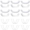 EUPSIIU 6 Paia Denti Finti Protesi,Denti Finti Cosmetici, Dentiera Bianca Superiore e Inferiore per Proteggere,Denti Finti da Applicare da Soli,Dentiere Temporanee per Uomini e Donne (Bianco)