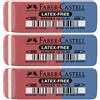 Faber-Castell 187040 - Gomma senza lattice, inchiostro e piombo 7070-40, 3 pezzi