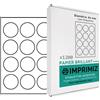 Imprimiz Etichette adesive Tonde multiuso A4-60 mm - Colore Bianca Lucida - 1200 Etichette Rotonde / 100 fogli - Per stampanti Laser