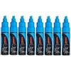 Uni-Ball Uni Light Blue Chisel Tip Nib (8mm) Liquid Chalk Marker Pen Colour Whiteboard Blackboard Chalkboard Menu Glass Windows Wet Wipe Non Permanent PWE-8K by uni-ball