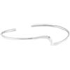 Silverly Bracciale Rigido Sottile in Argento Sterling 925 con Motivo Ondulato Intrecciato per Donna | Bracciale Rigido Semplice con Motivo Ondulato | Bracciale Moderno Semplice