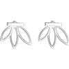 YAFEINI Orecchini Loto Argento Sterling 925 Loto e Barra Borchie Giacche Orecchini per Donne e Ragazze