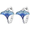 NUJIFFY Orecchini in argento da donna, alla moda, in argento Sterling 925, orecchini a cerchio con onde luccicanti, graziosi e alla moda, regalo di compleanno per uomini, sorelle e amanti, As show