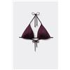 Tezenis Bikini Triangolo Leggermente Imbottito Shiny Glam Bordeaux Donna Viola
