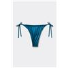 Tezenis Bikini Brasiliano Fianchetti Sottili Shiny Glam Blu Donna Blu