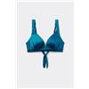 Tezenis Bikini Triangolo Spalla Larga Shiny Glam Blu Donna Blu