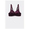Tezenis Bikini Balconcino Leggermente Imbottito Shiny Glam Bordeaux Donna Viola