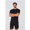 Tezenis Pantaloncini Corti Viscosa Con Tasche E Coulisse Uomo Nero