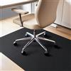 COSYLAND Tappeto sedia ufficio 90x120 cm - Tappeto sedia gaming antiscivolo, Tappeto per sedia con ruote, protezione pavimento per parquet, ideale per pavimenti duri (Nero Classico)