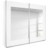 Rauch Armadio Alegro Armadio con ante scorrevoli in rovere Sanremo chiaro con specchio, 2 ante, incluso pacchetto di accessori Basic 2 aste appendiabiti, 2 ripiani L x A x P 181 x 210 x 62 cm