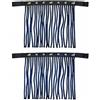 Pferdelinis Frange anti-mosche per cavalli, maschera anti-mosche con frange e chiusura a strappo, copricapo anti-mosche per Shetland, pony, Cob, mezzosangue, Kb (Blu Blu, mezzosangue (Full))