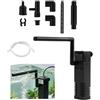 GifBasg Filtro interno ultra silenzioso ed efficace per acquario da 20 l a 40 l sistema di filtraggio doppio con pompa potente, fontana ossigenante e facile installazione per acquari acqua dolce e salata