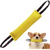 HASLED Giocattolo per Cani a Forma di Salsicciotto 30 cm Giallo, Gioco Ultra Resistente in Tessuto Rinforzato con Maniglie per Tiro, Addestramento e Gioco Interattivo