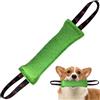 HASLED Giocattolo per Cani a Forma di Salsicciotto 30 cm Verde, Gioco Ultra Resistente in Tessuto Rinforzato con Maniglie per Tiro, Addestramento e Gioco Interattivo