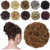 FESHFEN Chignon Finto per Capelli, Coda Chignon Capelli Extension Finti con Elastico Sintetica Ondulato Naturale Posticci per Capelli per Donne, 42g Rosso Tiziano