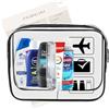 Inese Set di articoli da toeletta da viaggio per uomo - Kit di articoli da toeletta da viaggio di dimensioni approvate per l'aeroporto per uomo, essenziali per la notte per ospedale, campeggio e vacanze