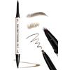 Erinde Matita Sopracciglia Microblading 2 in 1, Penna Sopracciglia ed Eyeliner a Doppia Punta, Impermeabile e Anti-Sbavatura, Punta Precisa, Effetto Naturale per Sopracciglia e Trucco Occhi #01 Brown
