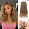 Renyarch Feather Crochet Human Hair Bundles Feather Crochet Hair for Black Women 16 Pollici Deep Wave 125g 100c Honey Blonde Water Wave Wet and Wavy Invisible Knotless Curly Human Extensions(VINE1)