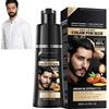 Geruicee Nero Shampoo Colorante Uomo 3 in 1 Shampoo Colorante per Uomo con Olio di Argan,Colore Naturale per Capelli e Barba,Copertura Naturale dei Capelli Bianchi,Teinture Barbe