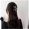 fdsmall Mollette per capelli in metallo a forma di stella argentata, per capelli spessi e pesanti, forte tenuta, fermagli per capelli a forma di stella (Silver)