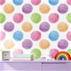 ReWallpaper Carta Da Parati Geometrica Colorata Pellicola Adesiva per Mobili Bambini Fantasia Pois Rosa Blu 44.5CMx3M Bianca Rotolo Carta Adesiva Decorativa Porte Pareti Cassetti Rimovibile