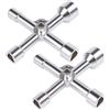 Lunpoem 2 PCS 5-Modi Chiave di Utility, con 5 Misure (5/8/9/10/13 mm), Strumento Multifunzionale per Cassetta Elettrica, Valvole Gas e Acqua, Contatori, Armadi Tecnici, Ascensori
