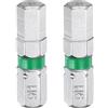 QUARKZMAN 2pz Punte Cacciavite Esagonale H6 1/4 Attacco Esagonale 25mm/1 Lunghezza Punte Testa Esagonale Magnetica in Acciaio S2 Punte Cacciavite Elettrico