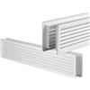 Haco Griglia di ventilazione per porta, bianco, 500 x 90 mm, opaca su entrambi i lati, in plastica ASA, per bagno, cucina, da montare successivamente
