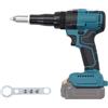 CeyKvo Pinza rivettatrice a batteria senza spazzole con luce LED, compatibile con batterie agli ioni di litio Makita da 18 V, ideale per cantieri, riparazioni auto e fai da te, senza batteria