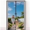 NOZIT DOOR Zanzariera Magnetica 70x215 cm, Zanzariera Porta Finestra Tenda Nero, Zanzariere Magnetiche Balcone, Anti Zanzare Insetti, Chiusura Magnetica Automatica, Protezione completa per vita domestica