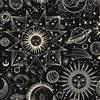 LZH-LP Carta da Parati Autoadesiva Foresta Cosmica Cielo Stellato Motivo Sole Luna Pellicola Adesiva Mobili Impermeabile, 44x600CM Soggiorno Camera da Letto Cucina Rinnovo