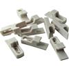 Cartongesso fai da te Clip a Gancio ABS per Meccanismo Push Pull Botole Ispezione, Accessorio Mini Latch 35x11mm, Plastica Resistente, Fissaggio Telaio Anta Cartongesso Sportelli - Pz. 10