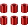 PATIKIL 12pz Distanziali Alluminio M3 Distanziali Metallici M3 Alluminio 3mm ID x 6mm OD x 6mm L Distanziali Filettati per Viti Standoff Tondi per Auto Rc Droni Schede Madri Rosso