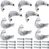 Aerzetix - Set di 10 Maniglie per Mobili in Metallo Finitura Cromo - Interasse 32mm - Porte Armadio Cassetto Design Interno Arredamento Cucina Soggiorno