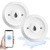 GOMETY 2 rilevatori di acqua intelligenti, sensore radio Zigbee con batteria, sensore di perdite d'acqua con avvisi app, rilevatore di perdite d'acqua da 2,4 GHz, sensore di livello dell'acqua, per cucina