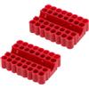 QUARKZMAN 2Pz Porta Punta Per Avvitatore A Testa Esagonale Plastica Organizzatore Con 32 Fori 1/4 Custodia Per Punte Trapano Plastica Per Qualsiasi Metalliche 1/4 Utilizzare Rosso