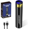 DARKBEAM Torcia UV 365nm Ultravioletta Luce Nera, Lampada di Wood Mini Portatile Potente Blacklight Ricaricabile USB, per Rilevare di urina animale domestico, vetro all'uranio, ambra, resina