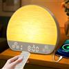 Charmofun Sveglia da Comodino con Simulazione Alba, 37 Suoni Rilassanti, Doppia Clock e Snooze, Sunrise Alarm Clock con Telecomando, Sveglia Luce Naturale Ideale per Dormiglioni e Bambini