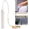 KUCAM Luce LED per Armadio, 1M 30LED Striscia a Batteria con Sensore di Movimento, 6000K Bianco Freddo, Luci Notturne per Bambini, Cabina, Guardaroba, Accessori Casa, Cucina, Bagno