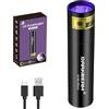 DARKBEAM Torcia UV Luce nera 395nm ultravioletta, Lampada di Wood Mini Portatile Potente Blacklight Ricaricabile USB, per Rilevare di urina animale domestico, vetro all'uranio, ambra, resina