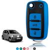 TOOMUME Cover Chiave TPU Texture in Pelle, Custodia Chiave Copri Chiave Adatto per VW Volkswagen Golf 4/5/6 Multivan T5 Polo Up Caddy Beetle Sharan Jetta Bora Seat Ibiza Skoda Fabia
