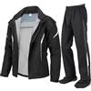 KEMIMOTO Tuta Antipioggia Moto Uomo, Impermeabile 2mm con Strisce Riflettenti, Abbigliamento Pioggia per Motociclisti Traspirante Antivento con Cappuccio a Scomparsa