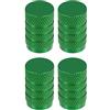 A ABSOPRO Cappucci per Stelo Valvola Pneumatico, 4 Pezzi, 17mm | Colore: Verde, Dimensioni: 17x11mm, Diametro Foro: 7mm, Per Auto, SUV, Camion, Moto, Leggeri, Con Guarnizione In Gomma